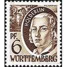 Definitive series: Personalities and views from Württemberg-Hohenzollern  - Germany / Western occupation zones / Württemberg-Hohenzollern 1948 - 6 Pfennig