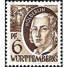 Definitive series: Personalities and views from Württemberg-Hohenzollern  - Germany / Western occupation zones / Württemberg-Hohenzollern 1948 - 6 Pfennig