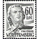 Definitive series: Personalities and views from Württemberg-Hohenzollern  - Germany / Western occupation zones / Württemberg-Hohenzollern 1948 - 60 Pfennig