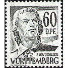 Definitive series: Personalities and views from Württemberg-Hohenzollern  - Germany / Western occupation zones / Württemberg-Hohenzollern 1948 - 60 Pfennig