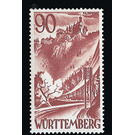 Definitive series: Personalities and views from Württemberg-Hohenzollern  - Germany / Western occupation zones / Württemberg-Hohenzollern 1948 - 90 Pfennig