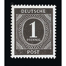 Definitive stamp series Allied cast - joint edition  - Germany / Western occupation zones / American zone 1946 - 1 Pfennig