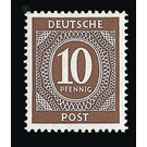 Definitive stamp series Allied cast - joint edition  - Germany / Western occupation zones / American zone 1946 - 10 Pfennig