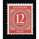 Definitive stamp series Allied cast - joint edition  - Germany / Western occupation zones / American zone 1946 - 12 Pfennig