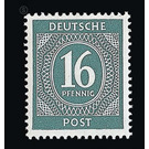 Definitive stamp series Allied cast - joint edition  - Germany / Western occupation zones / American zone 1946 - 16 Pfennig