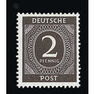 Definitive stamp series Allied cast - joint edition  - Germany / Western occupation zones / American zone 1946 - 2 Pfennig