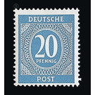 Definitive stamp series Allied cast - joint edition  - Germany / Western occupation zones / American zone 1946 - 20 Pfennig