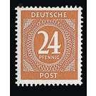 Definitive stamp series Allied cast - joint edition  - Germany / Western occupation zones / American zone 1946 - 24 Pfennig