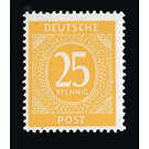Definitive stamp series Allied cast - joint edition  - Germany / Western occupation zones / American zone 1946 - 25 Pfennig