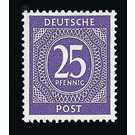 Definitive stamp series Allied cast - joint edition  - Germany / Western occupation zones / American zone 1946 - 25 Pfennig