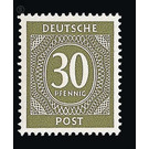 Definitive stamp series Allied cast - joint edition  - Germany / Western occupation zones / American zone 1946 - 30 Pfennig