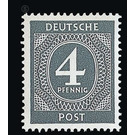 Definitive stamp series Allied cast - joint edition  - Germany / Western occupation zones / American zone 1946 - 4 Pfennig