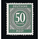 Definitive stamp series Allied cast - joint edition  - Germany / Western occupation zones / American zone 1946 - 50 Pfennig