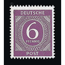 Definitive stamp series Allied cast - joint edition  - Germany / Western occupation zones / American zone 1946 - 6 Pfennig