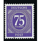 Definitive stamp series Allied cast - joint edition  - Germany / Western occupation zones / American zone 1946 - 75 Pfennig