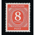Definitive stamp series Allied cast - joint edition  - Germany / Western occupation zones / American zone 1946 - 8 Pfennig