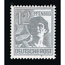 Definitive stamp series Allied cast - joint edition  - Germany / Western occupation zones / American zone 1947 - 12 Pfennig