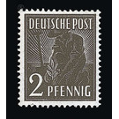 Definitive stamp series Allied cast - joint edition  - Germany / Western occupation zones / American zone 1947 - 2 Pfennig