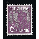 Definitive stamp series Allied cast - joint edition  - Germany / Western occupation zones / American zone 1947 - 6 Pfennig