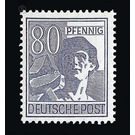 Definitive stamp series Allied cast - joint edition  - Germany / Western occupation zones / American zone 1947 - 80 Pfennig
