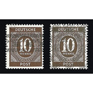 Definitive stamp series Allied cast - joint edition  - Germany / Western occupation zones / American zone 1948 - 10 Pfennig