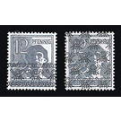 Definitive stamp series Allied cast - joint edition  - Germany / Western occupation zones / American zone 1948 - 12 Pfennig