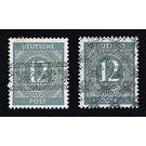 Definitive stamp series Allied cast - joint edition  - Germany / Western occupation zones / American zone 1948 - 12 Pfennig