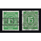 Definitive stamp series Allied cast - joint edition  - Germany / Western occupation zones / American zone 1948 - 15 Pfennig