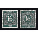 Definitive stamp series Allied cast - joint edition  - Germany / Western occupation zones / American zone 1948 - 16 Pfennig