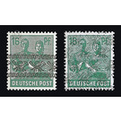 Definitive stamp series Allied cast - joint edition  - Germany / Western occupation zones / American zone 1948 - 16 Pfennig