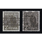 Definitive stamp series Allied cast - joint edition  - Germany / Western occupation zones / American zone 1948 - 2 Pfennig