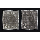 Definitive stamp series Allied cast - joint edition  - Germany / Western occupation zones / American zone 1948 - 2 Pfennig