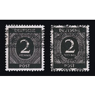 Definitive stamp series Allied cast - joint edition  - Germany / Western occupation zones / American zone 1948 - 2 Pfennig