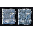 Definitive stamp series Allied cast - joint edition  - Germany / Western occupation zones / American zone 1948 - 20 Pfennig
