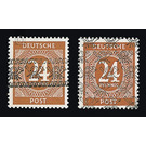 Definitive stamp series Allied cast - joint edition  - Germany / Western occupation zones / American zone 1948 - 24 Pfennig