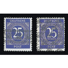 Definitive stamp series Allied cast - joint edition  - Germany / Western occupation zones / American zone 1948 - 25 Pfennig