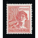 Definitive stamp series Allied cast - joint edition  - Germany / Western occupation zones / American zone 1948 - 30 Pfennig