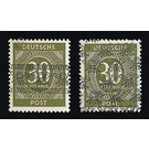 Definitive stamp series Allied cast - joint edition  - Germany / Western occupation zones / American zone 1948 - 30 Pfennig