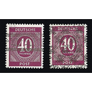 Definitive stamp series Allied cast - joint edition  - Germany / Western occupation zones / American zone 1948 - 40 Pfennig