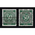 Definitive stamp series Allied cast - joint edition  - Germany / Western occupation zones / American zone 1948 - 50 Pfennig