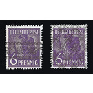 Definitive stamp series Allied cast - joint edition  - Germany / Western occupation zones / American zone 1948 - 6 Pfennig