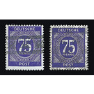 Definitive stamp series Allied cast - joint edition  - Germany / Western occupation zones / American zone 1948 - 75 Pfennig