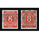 Definitive stamp series Allied cast - joint edition  - Germany / Western occupation zones / American zone 1948 - 8 Pfennig