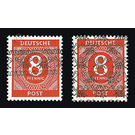 Definitive stamp series Allied cast - joint edition  - Germany / Western occupation zones / American zone 1948 - 8 Pfennig