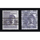 Definitive stamp series Allied cast - joint edition  - Germany / Western occupation zones / American zone 1948 - 80 Pfennig