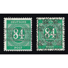 Definitive stamp series Allied cast - joint edition  - Germany / Western occupation zones / American zone 1948 - 84 Pfennig