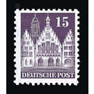 Definitive stamp series: Buildings, 1948 (Bizone)  - Germany / Western occupation zones / American zone 1948 - 15 Pfennig