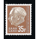 Definitive stamp series Federal President Heuss  - Germany / Saarland 1957 - 35 franc