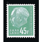 Definitive stamp series Federal President Heuss  - Germany / Saarland 1957 - 45 Franc