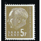 Definitive stamp series Federal President Heuss  - Germany / Saarland 1957 - 5 franc